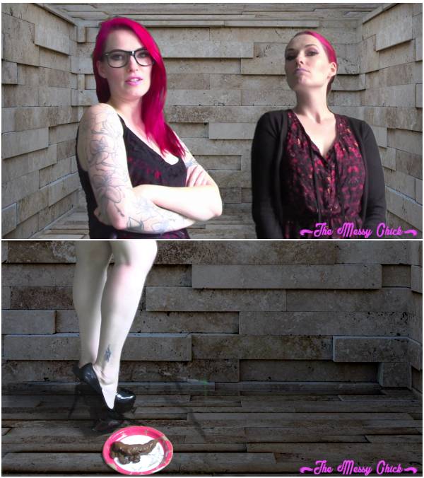 Double Humiliation – MessyChick – HD 1080p (pinkhair, 30.10.2017, Glasses, Lingerie, Scat Plate)